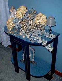 Table harmonie de bleu